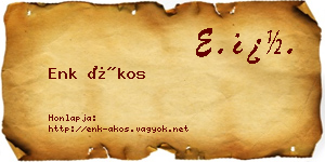 Enk Ákos névjegykártya